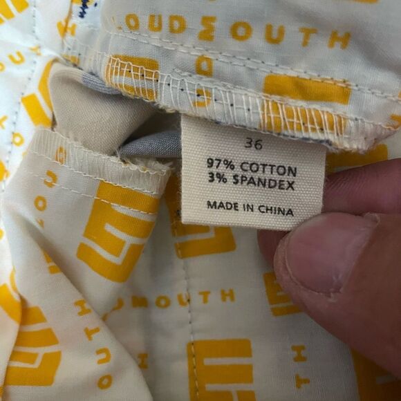 Loudmouth Golf Men’s Shorts Discontinued Size 36 Blue & Gold Splash - Picture 5 of 7